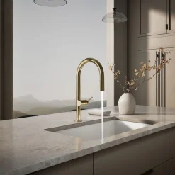 Touchless pull-down kitchen sink faucet with two-function sprayhead^Kohler New