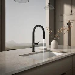 Touchless pull-down kitchen sink faucet with two-function sprayhead^Kohler New
