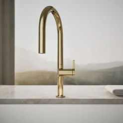 Touchless pull-down kitchen sink faucet with two-function sprayhead^Kohler New