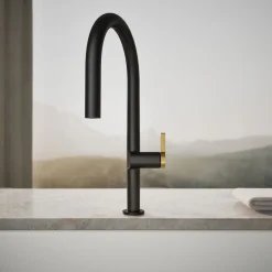 Touchless pull-down kitchen sink faucet with two-function sprayhead^Kohler New