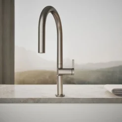 Touchless pull-down kitchen sink faucet with two-function sprayhead^Kohler New