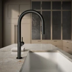 Touchless pull-down kitchen sink faucet with two-function sprayhead^Kohler New