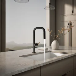 Touchless pull-down kitchen sink faucet with two-function sprayhead^Kohler Online