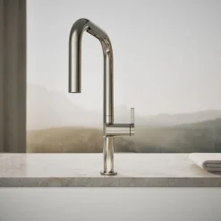 Touchless pull-down kitchen sink faucet with two-function sprayhead^Kohler Online