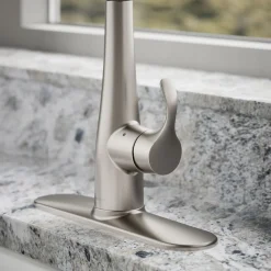 Touchless pull-down kitchen sink faucet with three-function sprayhead^Kohler Clearance