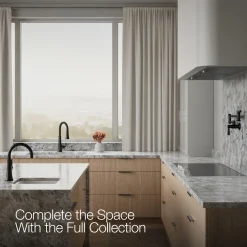 Touchless pull-down kitchen sink faucet with three-function sprayhead^Kohler