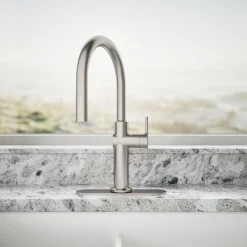 Touchless pull-down kitchen sink faucet with three-function sprayhead^Kohler Sale