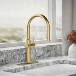 Touchless pull-down kitchen sink faucet with three-function sprayhead^Kohler Sale