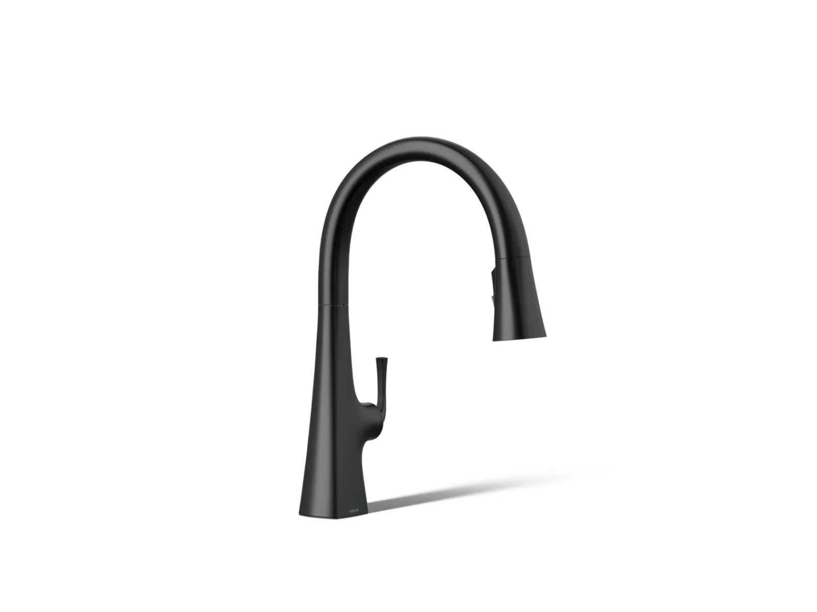 Touchless pull-down kitchen sink faucet with three-function sprayhead^Kohler