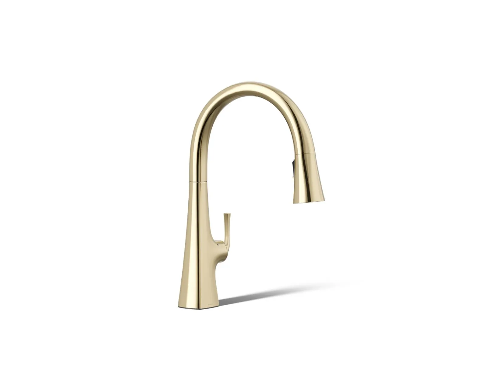 Touchless pull-down kitchen sink faucet with three-function sprayhead^Kohler