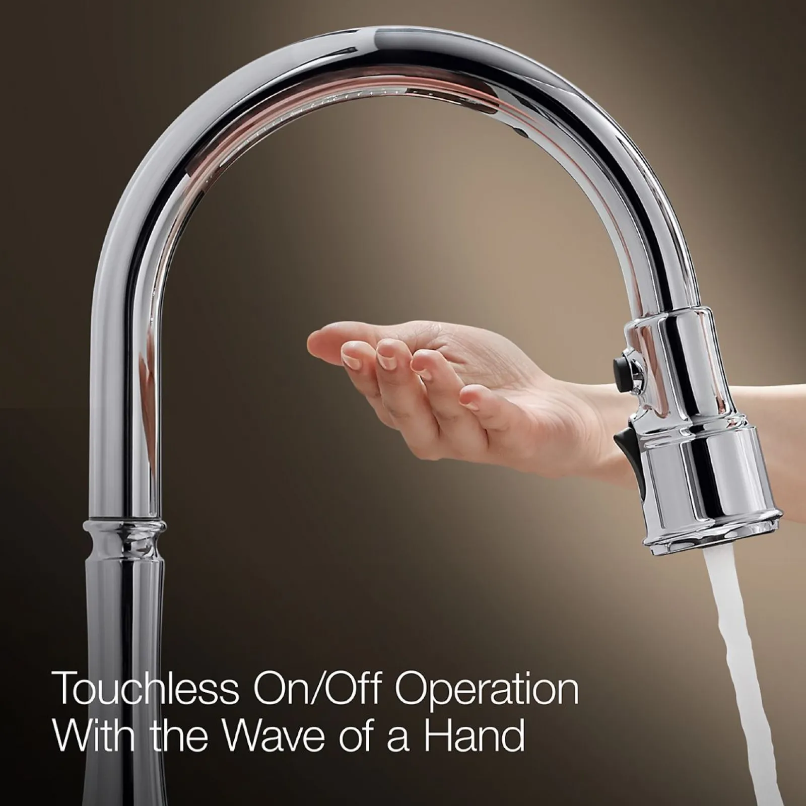 Touchless pull-down kitchen sink faucet with two-function sprayhead^Kohler Online