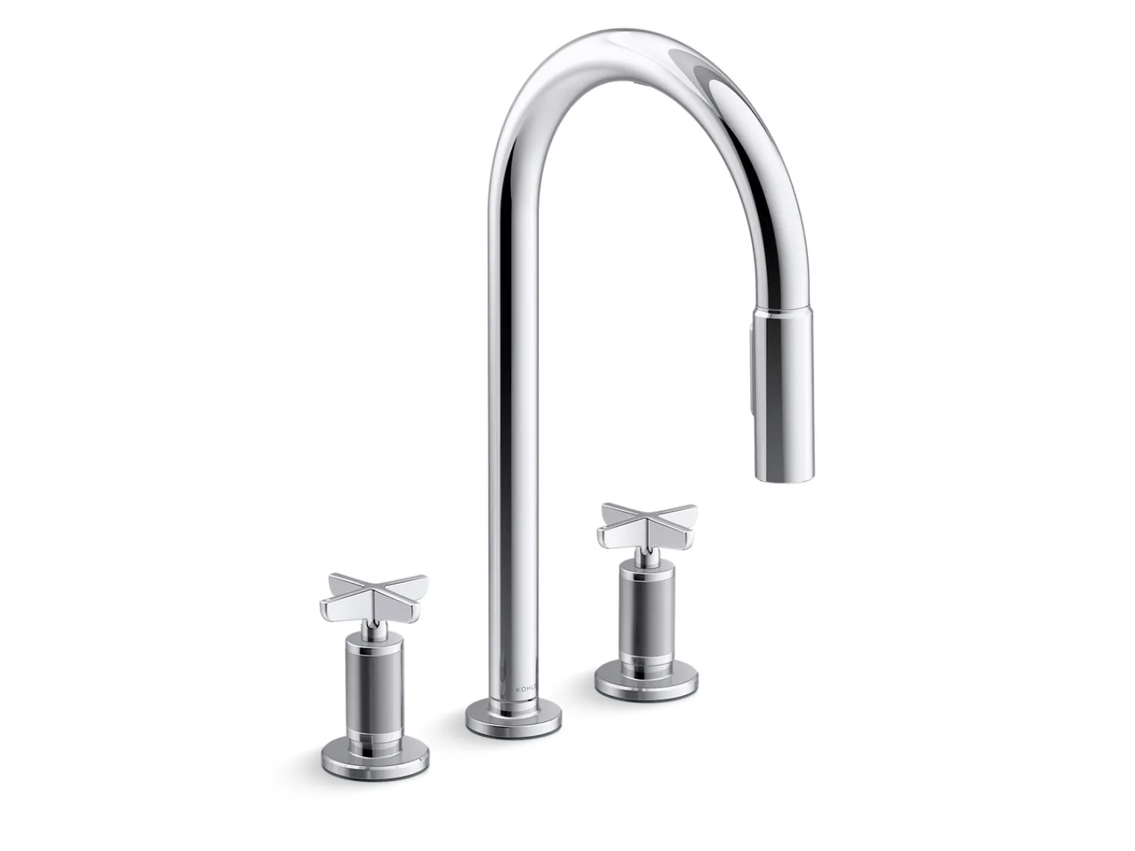 Touchless pull-down kitchen sink faucet with two-function sprayhead^Kohler Best
