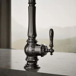 Touchless pull-down kitchen sink faucet with three-function sprayhead^Kohler