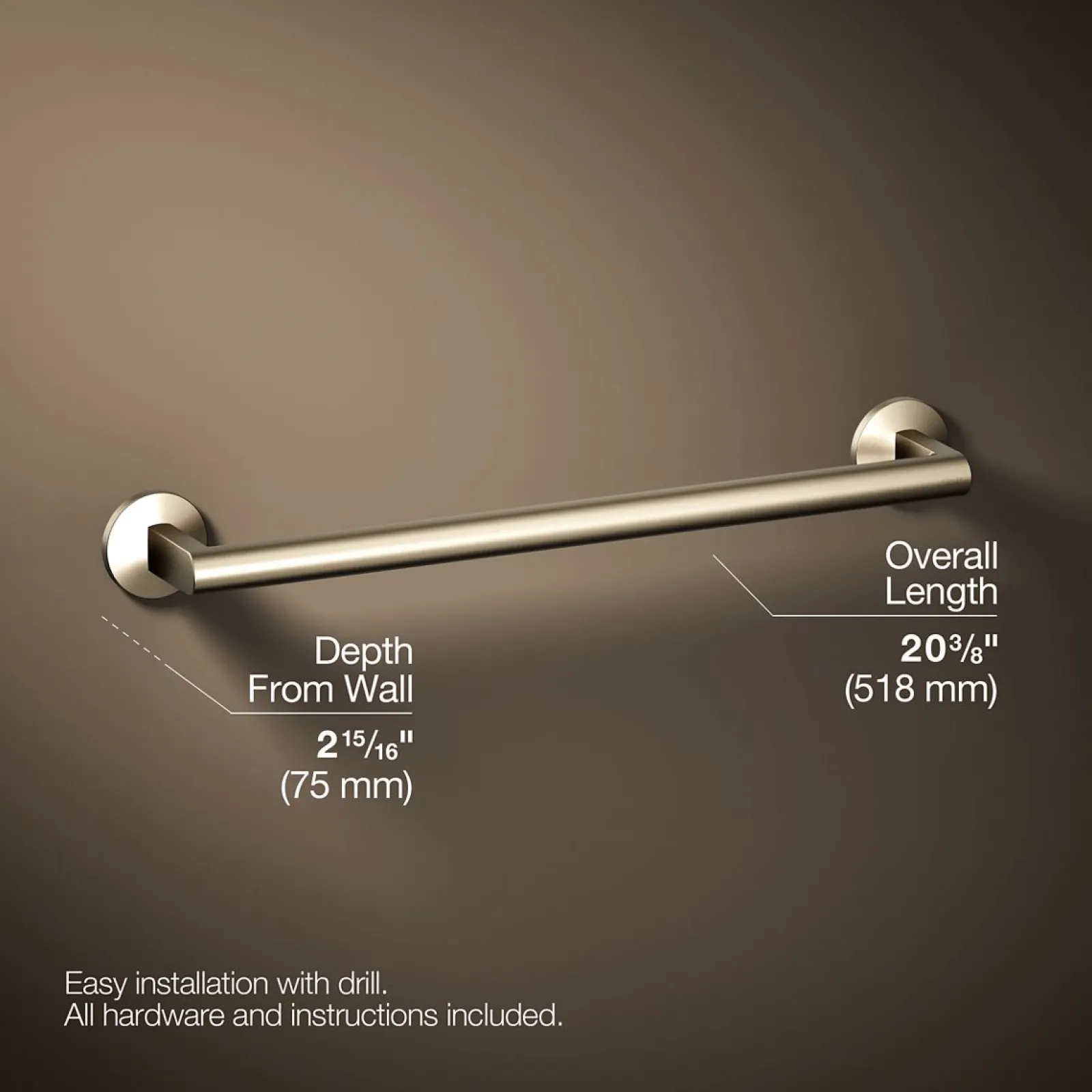 18" towel bar^Kohler Hot