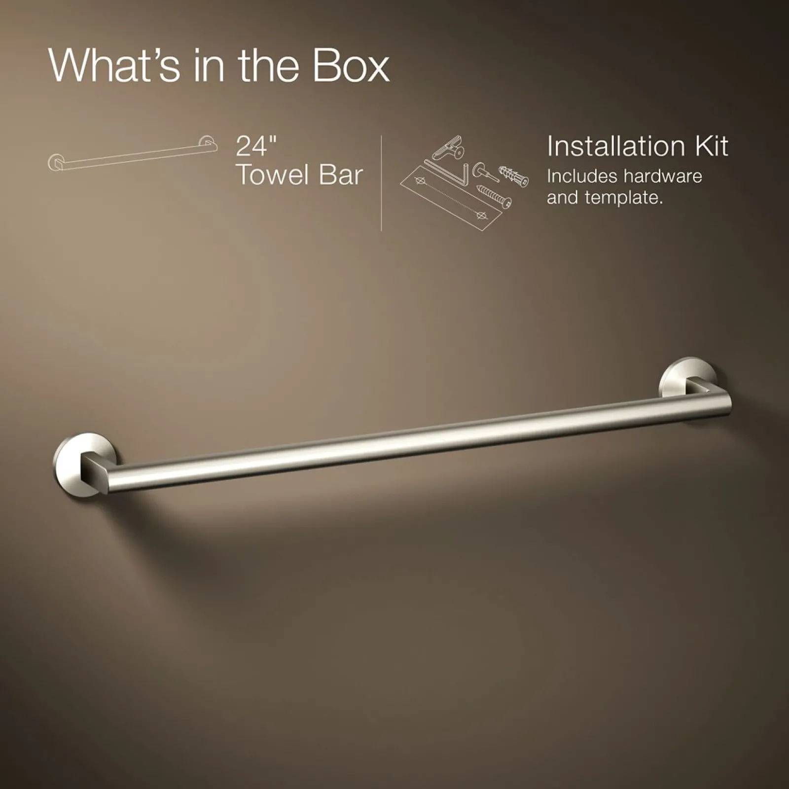 24" towel bar^Kohler Hot