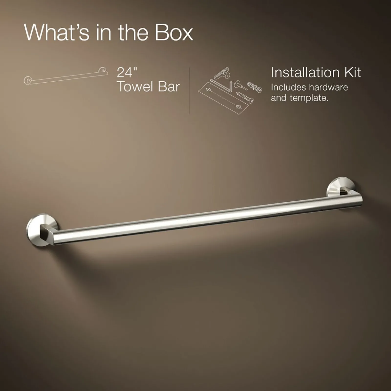 24" towel bar^Kohler Hot