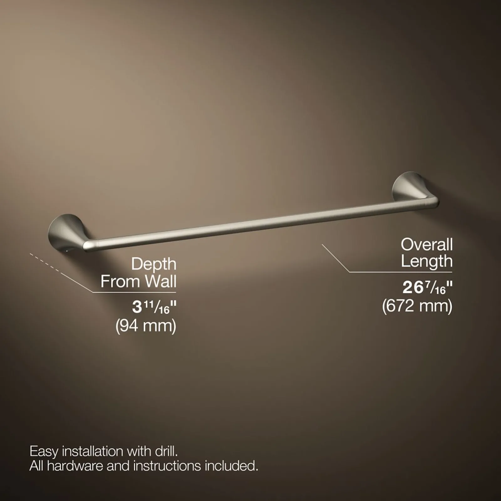 24" towel bar^Kohler Clearance