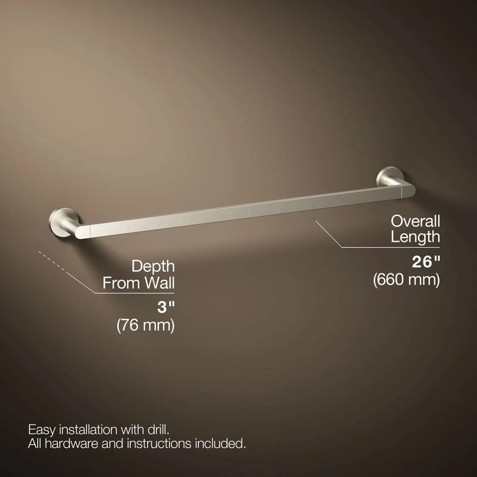 24" towel bar^Kohler Hot