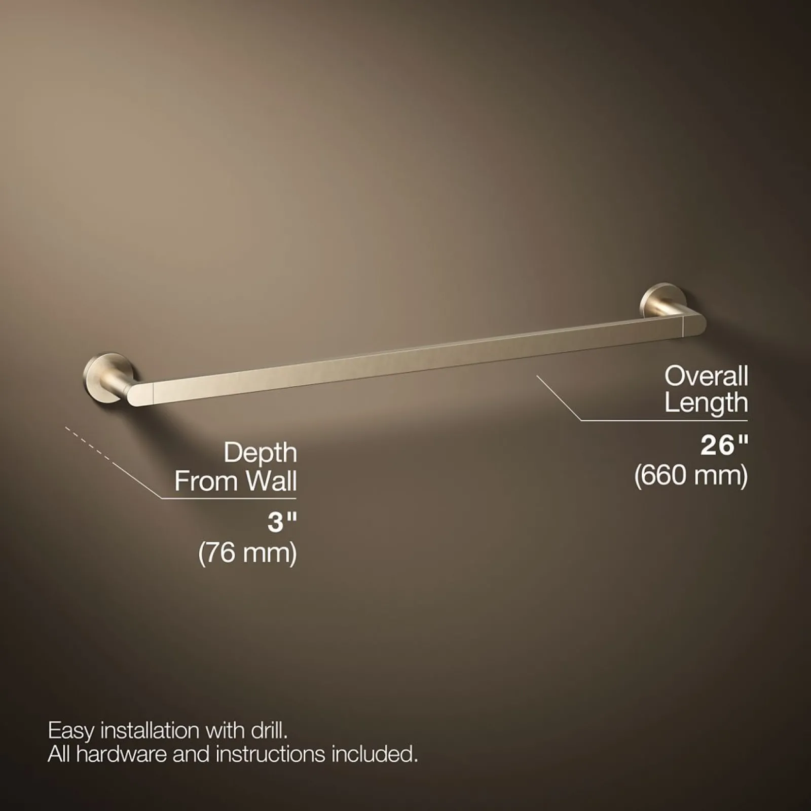 24" towel bar^Kohler Hot