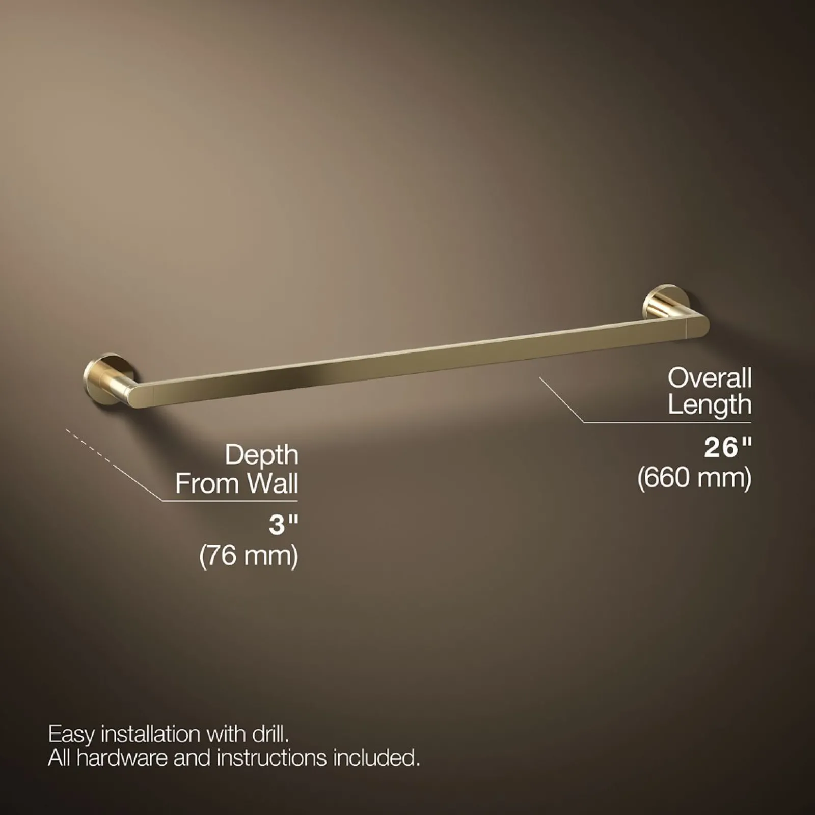 24" towel bar^Kohler Hot