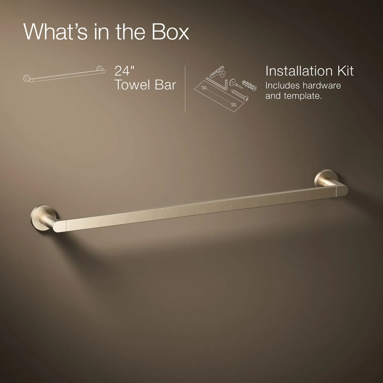24" towel bar^Kohler Hot