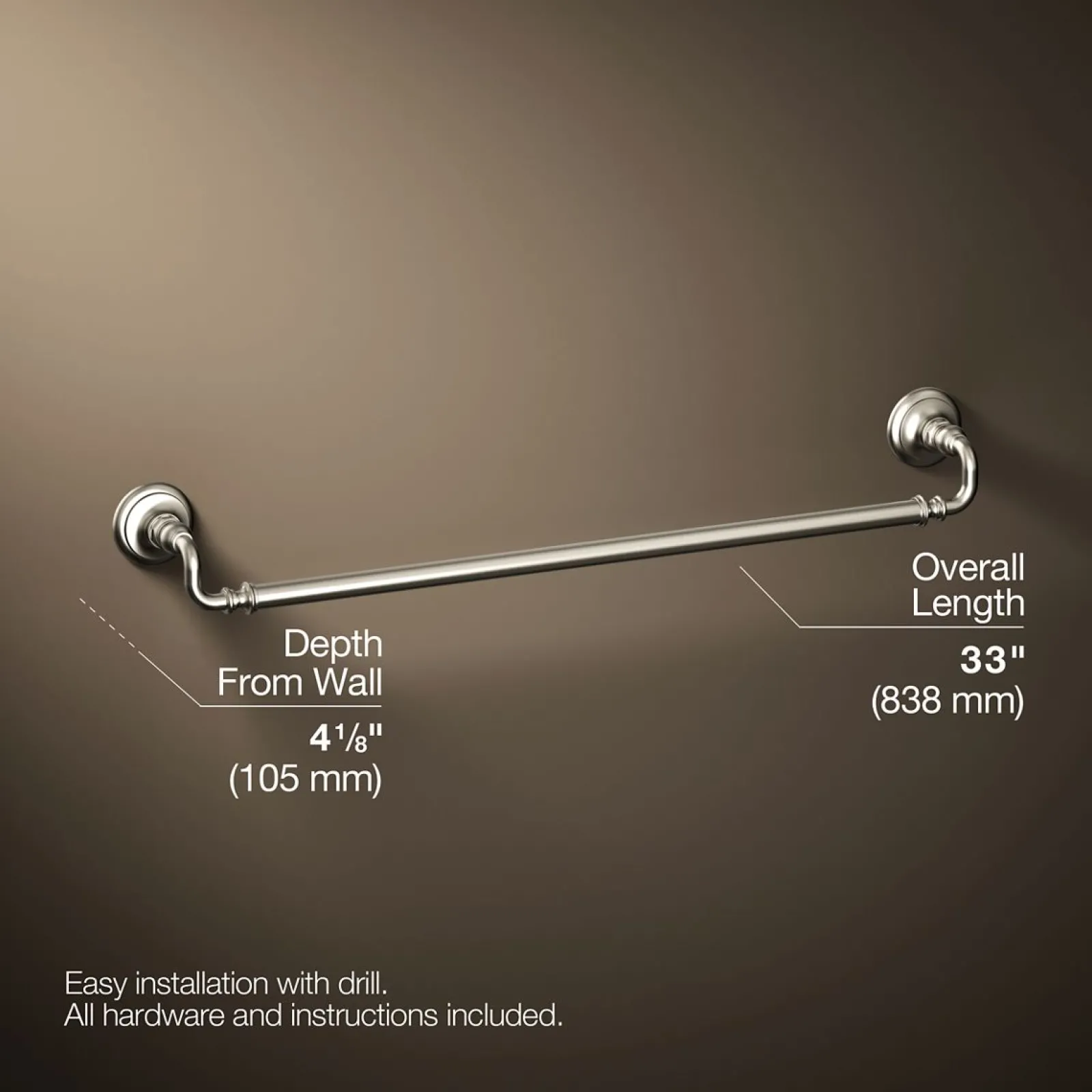 30" towel bar^Kohler Hot