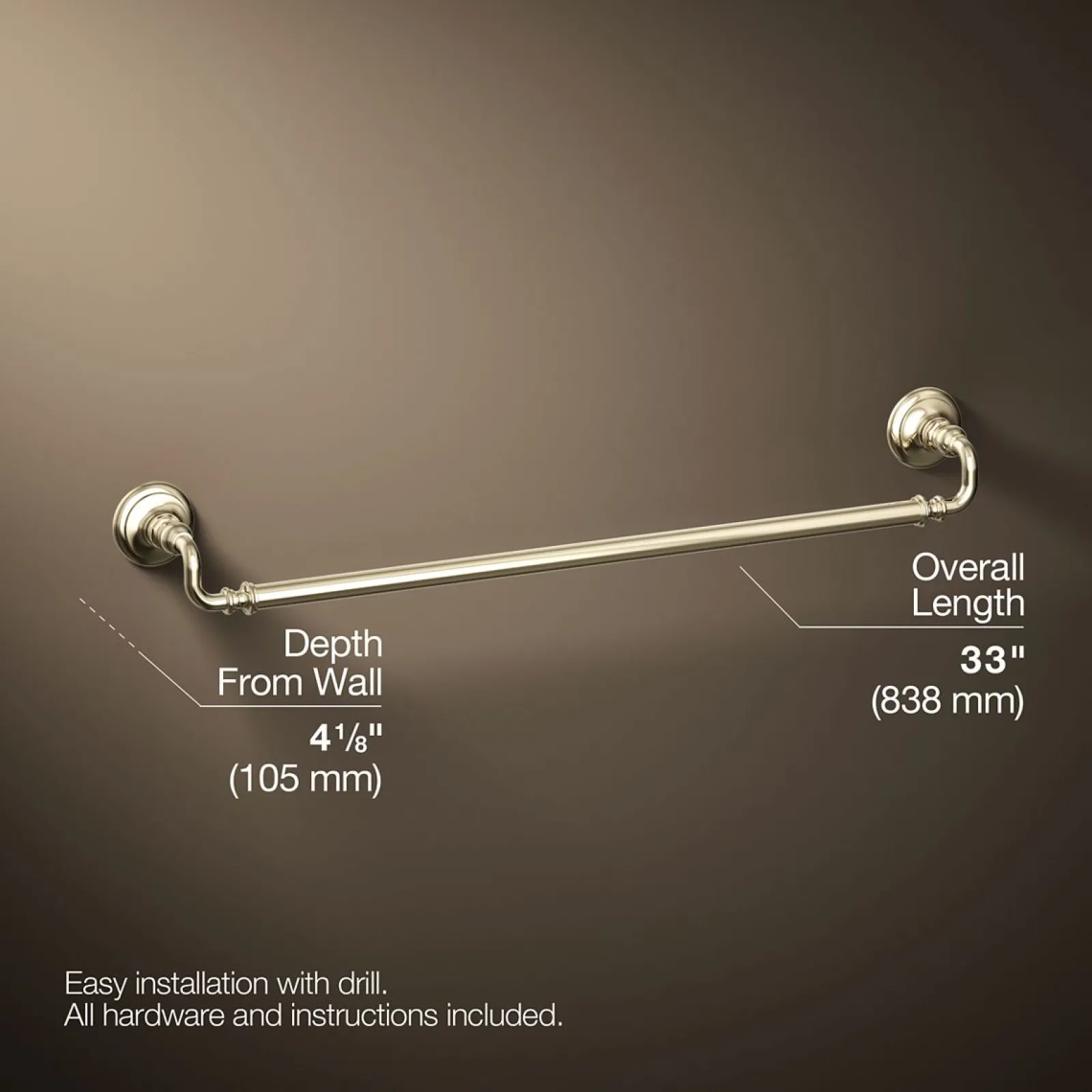 30" towel bar^Kohler Hot
