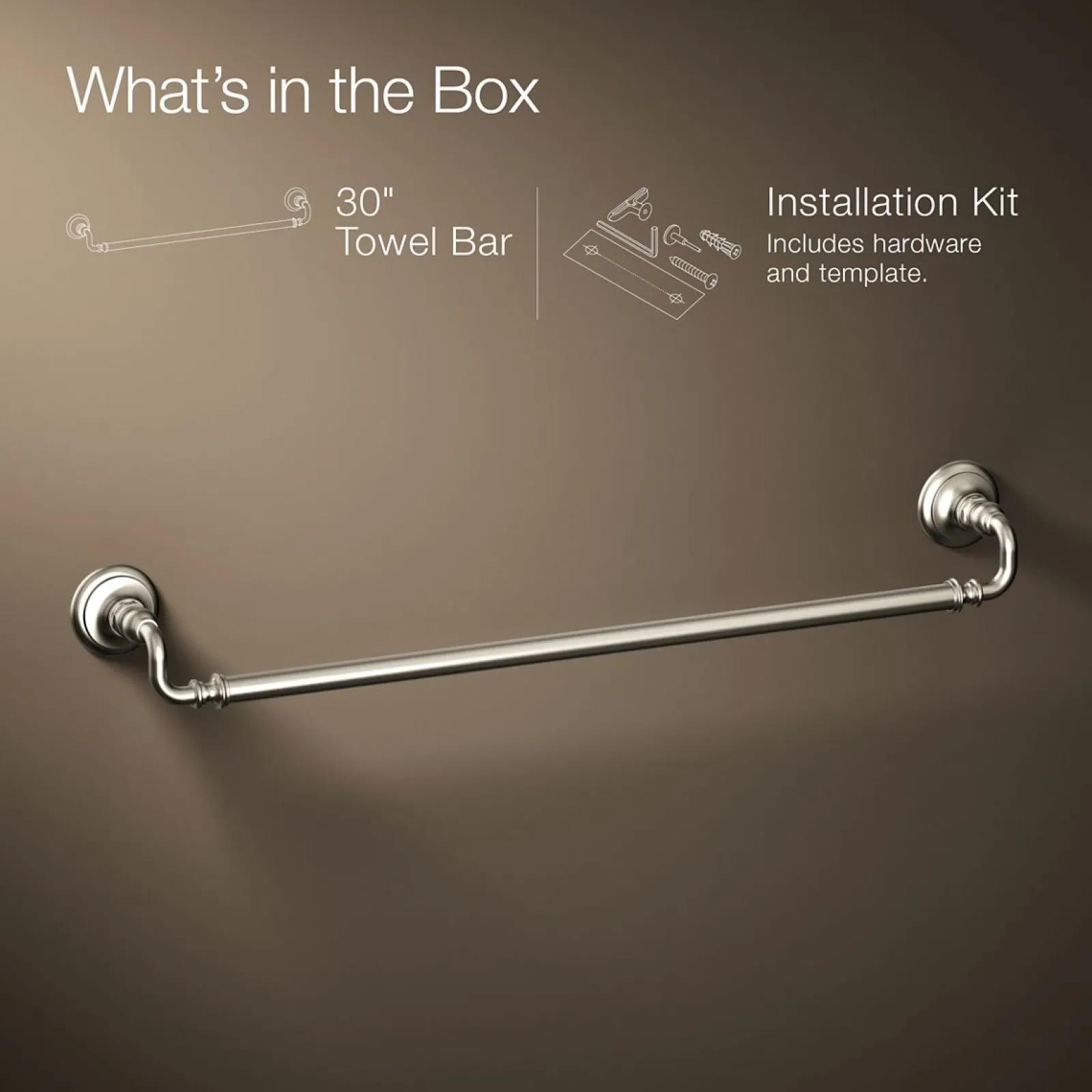 30" towel bar^Kohler Hot