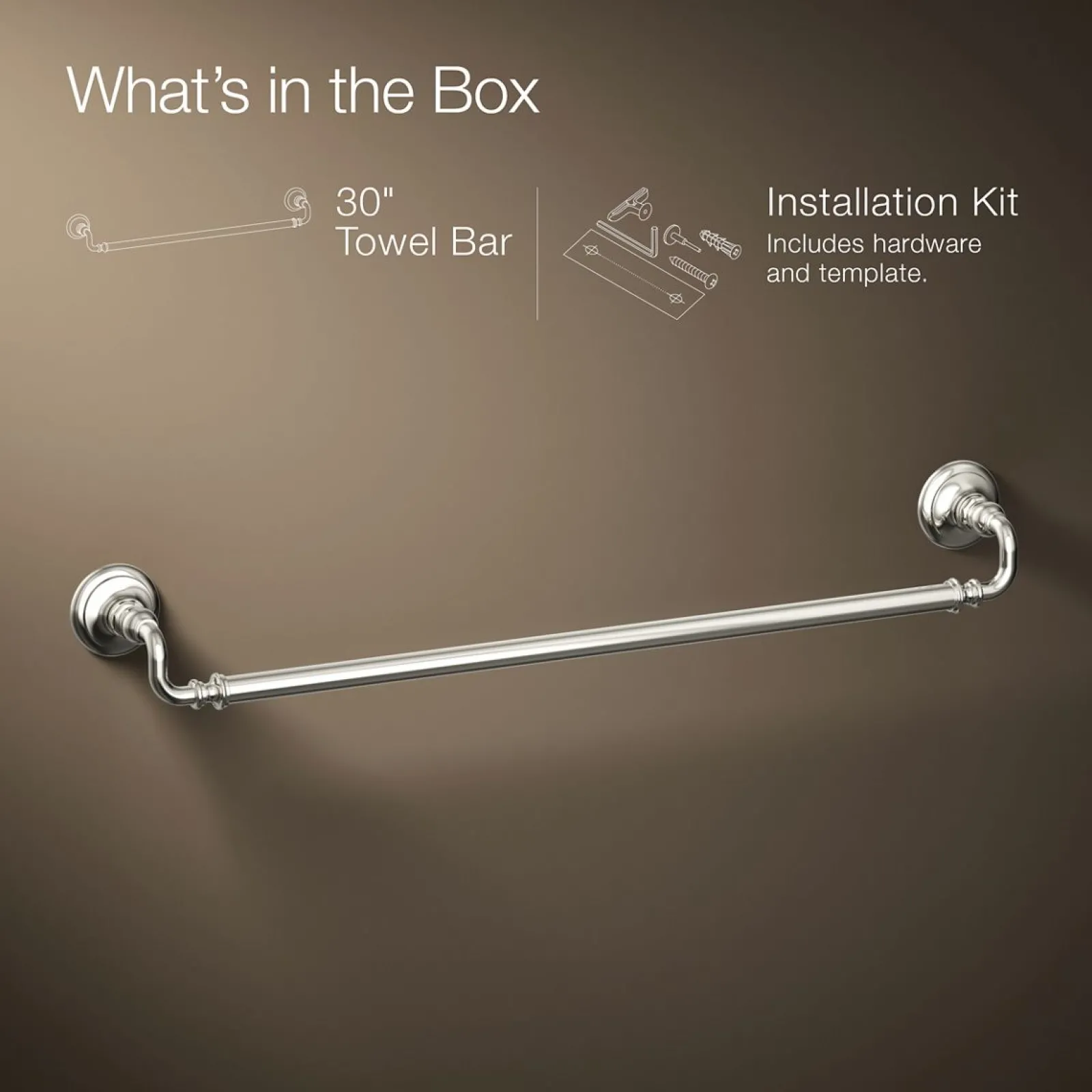 30" towel bar^Kohler Hot