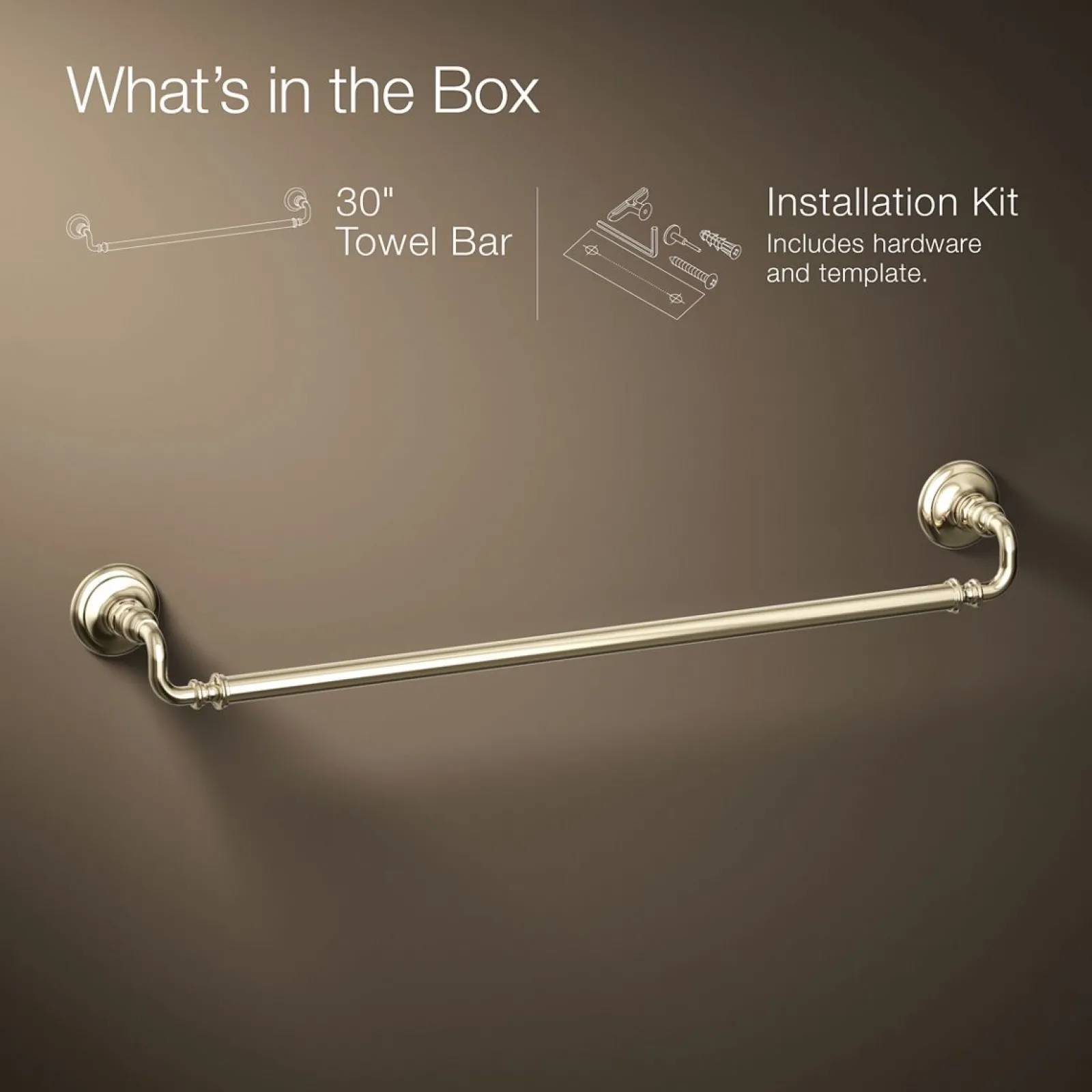 30" towel bar^Kohler Hot