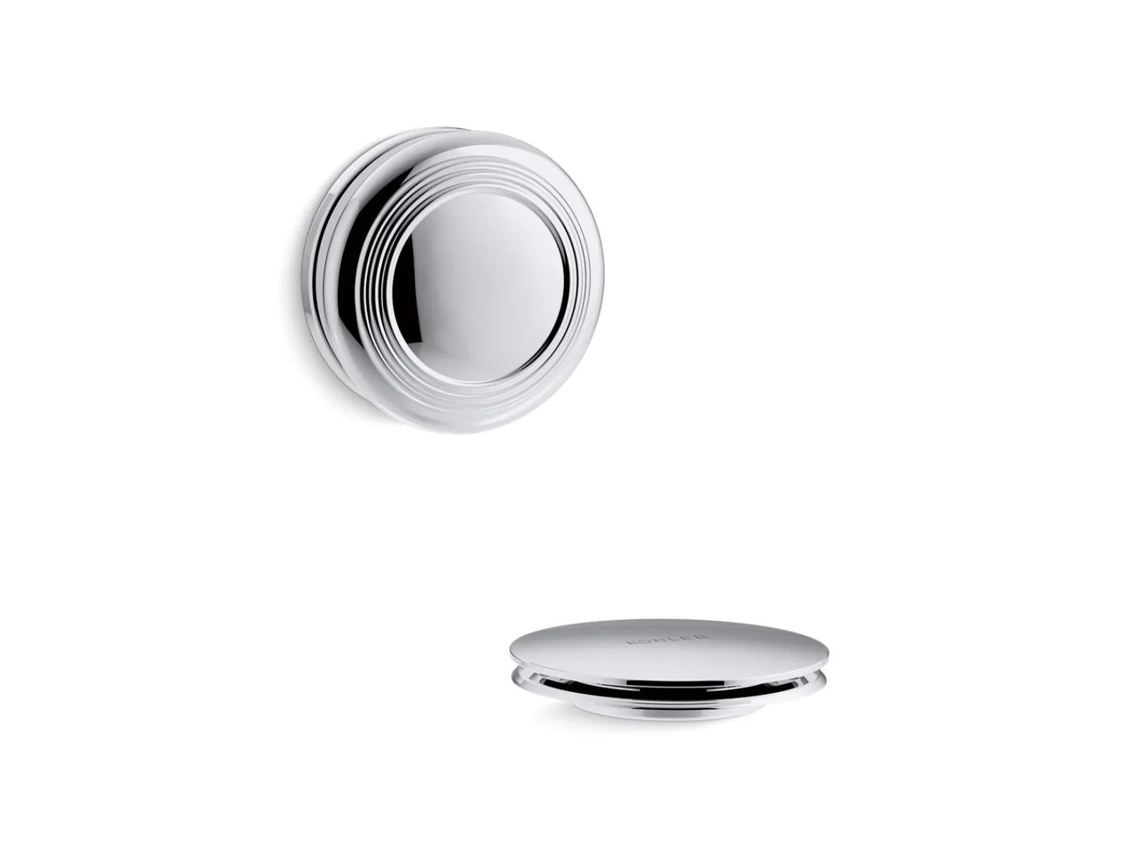 Traditional push-button bath drain trim^Kohler New
