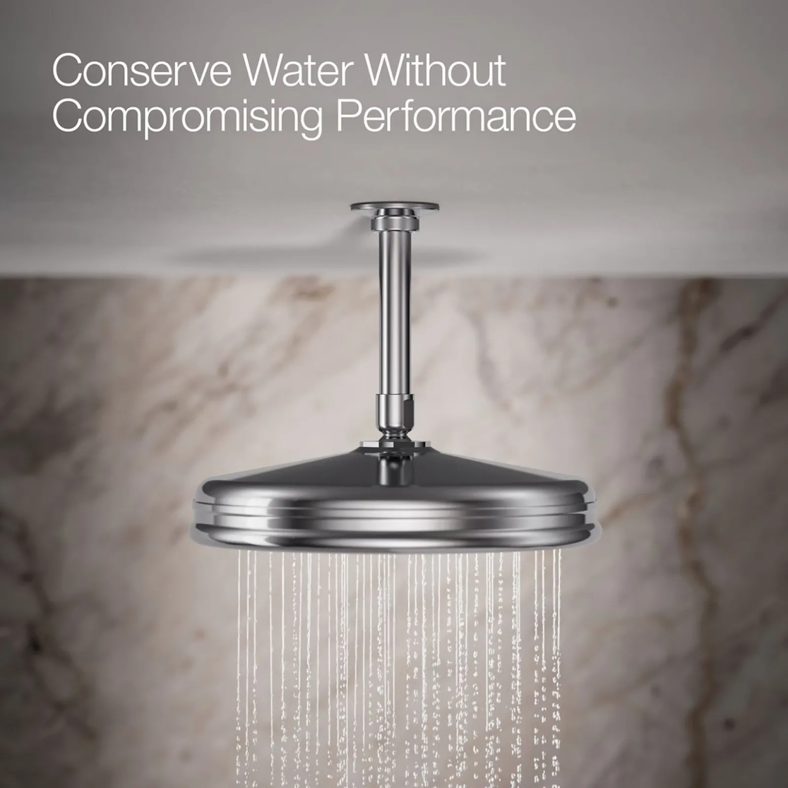 Traditional 10" single-function rainhead, 2.5 gpm^Kohler Best