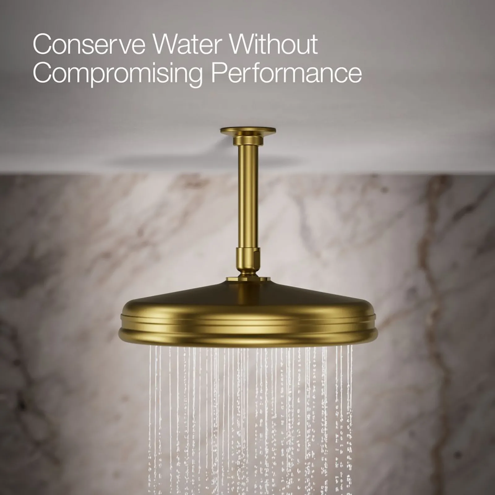 Traditional 10" single-function rainhead, 2.5 gpm^Kohler Best