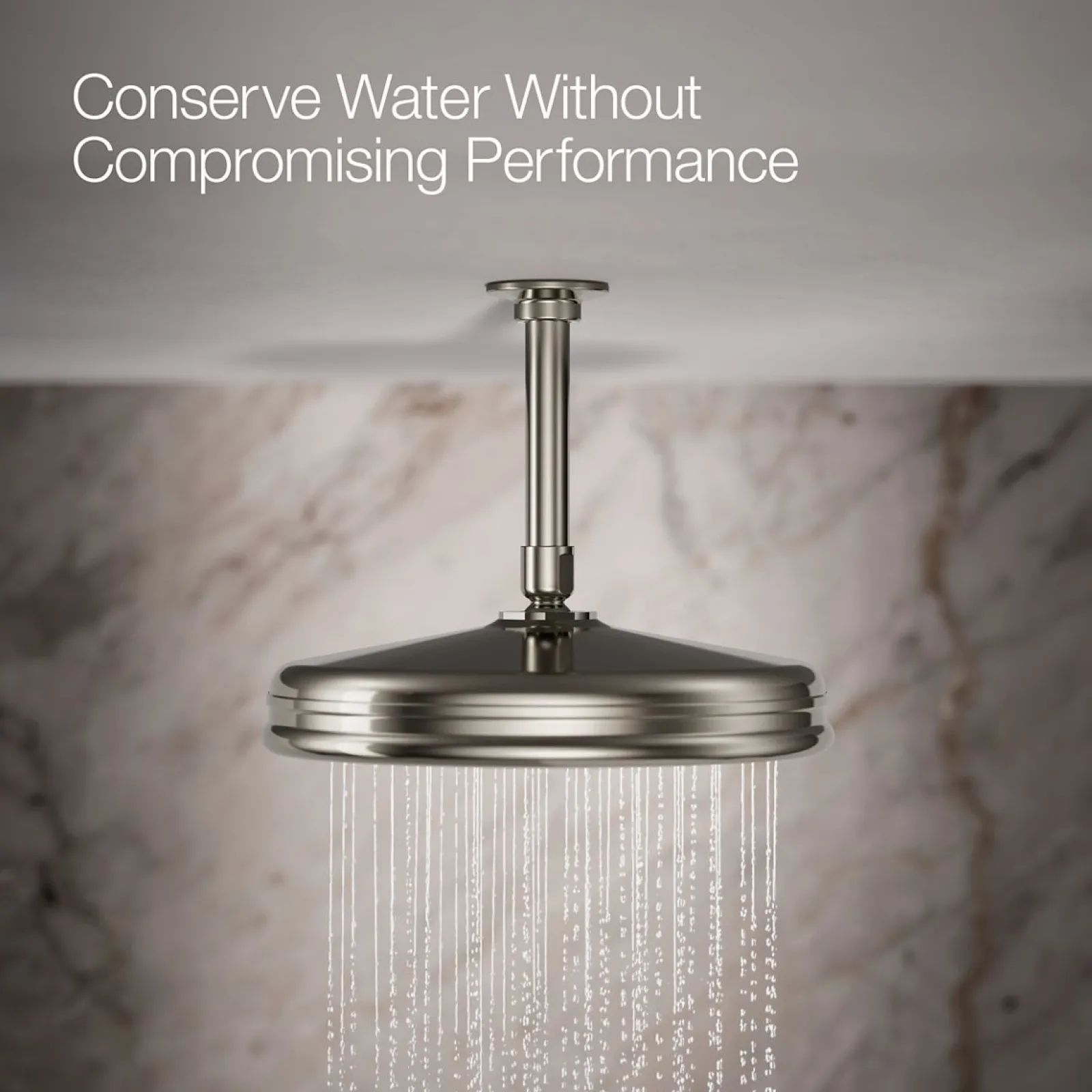 Traditional 10" single-function rainhead, 2.5 gpm^Kohler Best