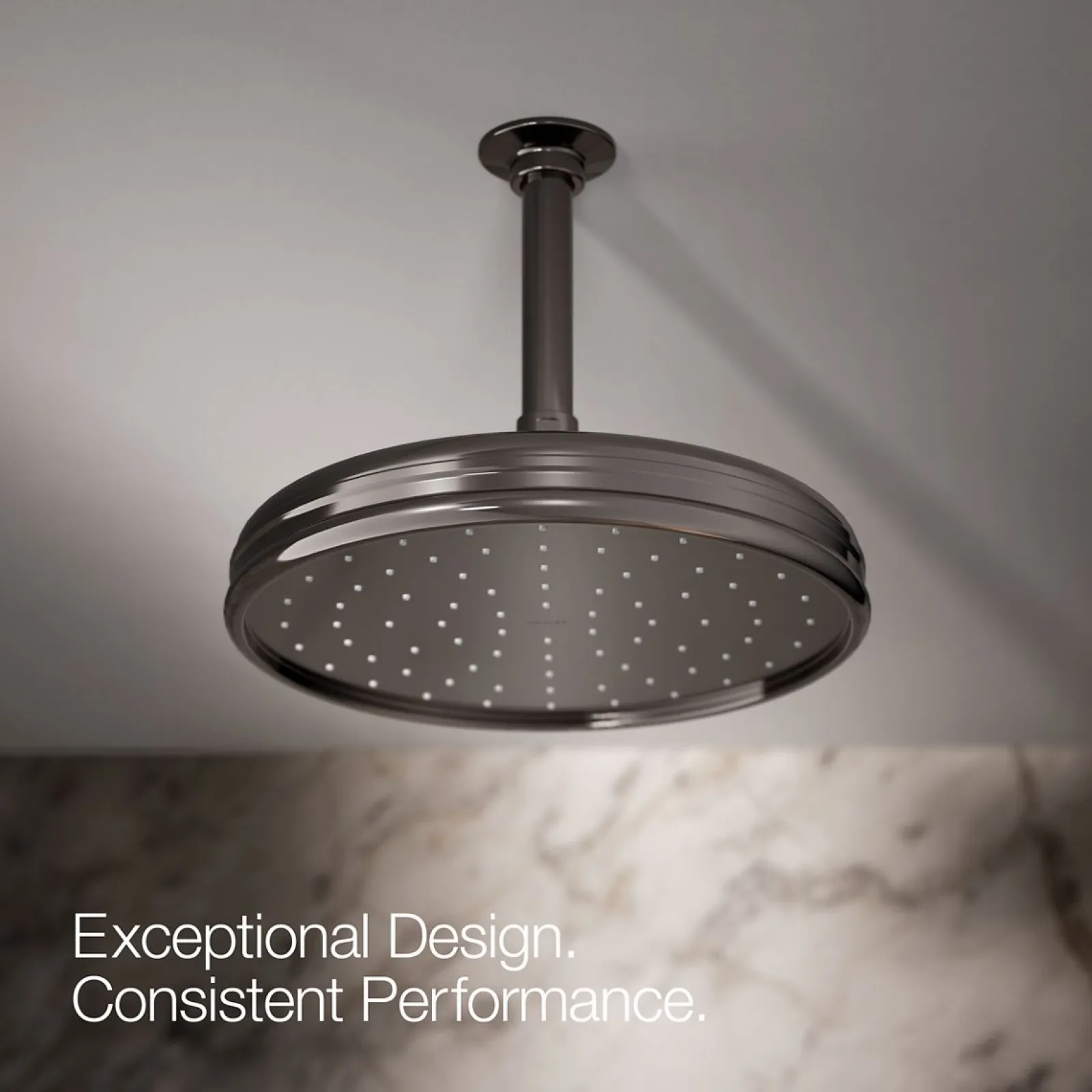 Traditional 10" single-function rainhead, 2.5 gpm^Kohler Best