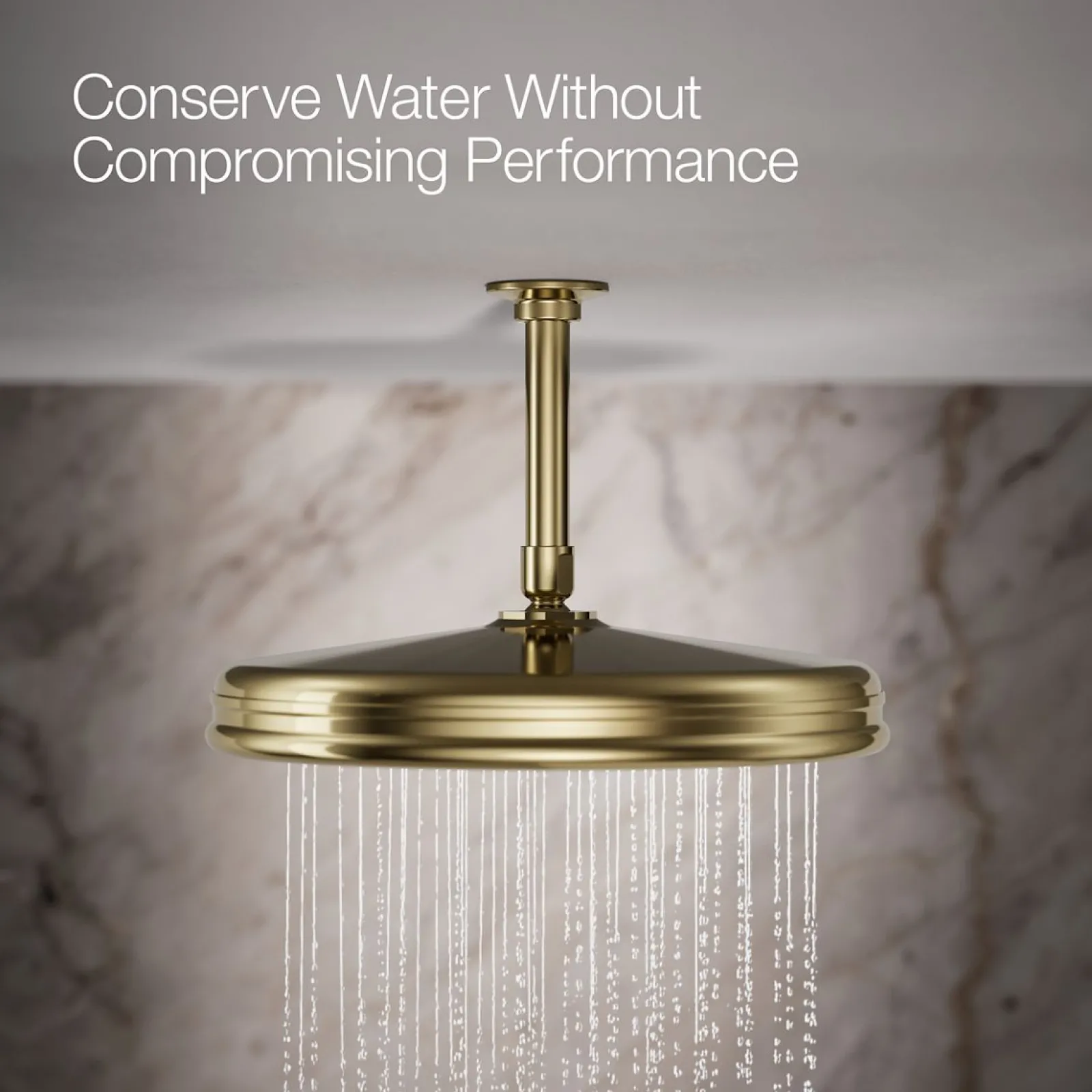 Traditional 12" single-function rainhead, 2.5 gpm^Kohler Online