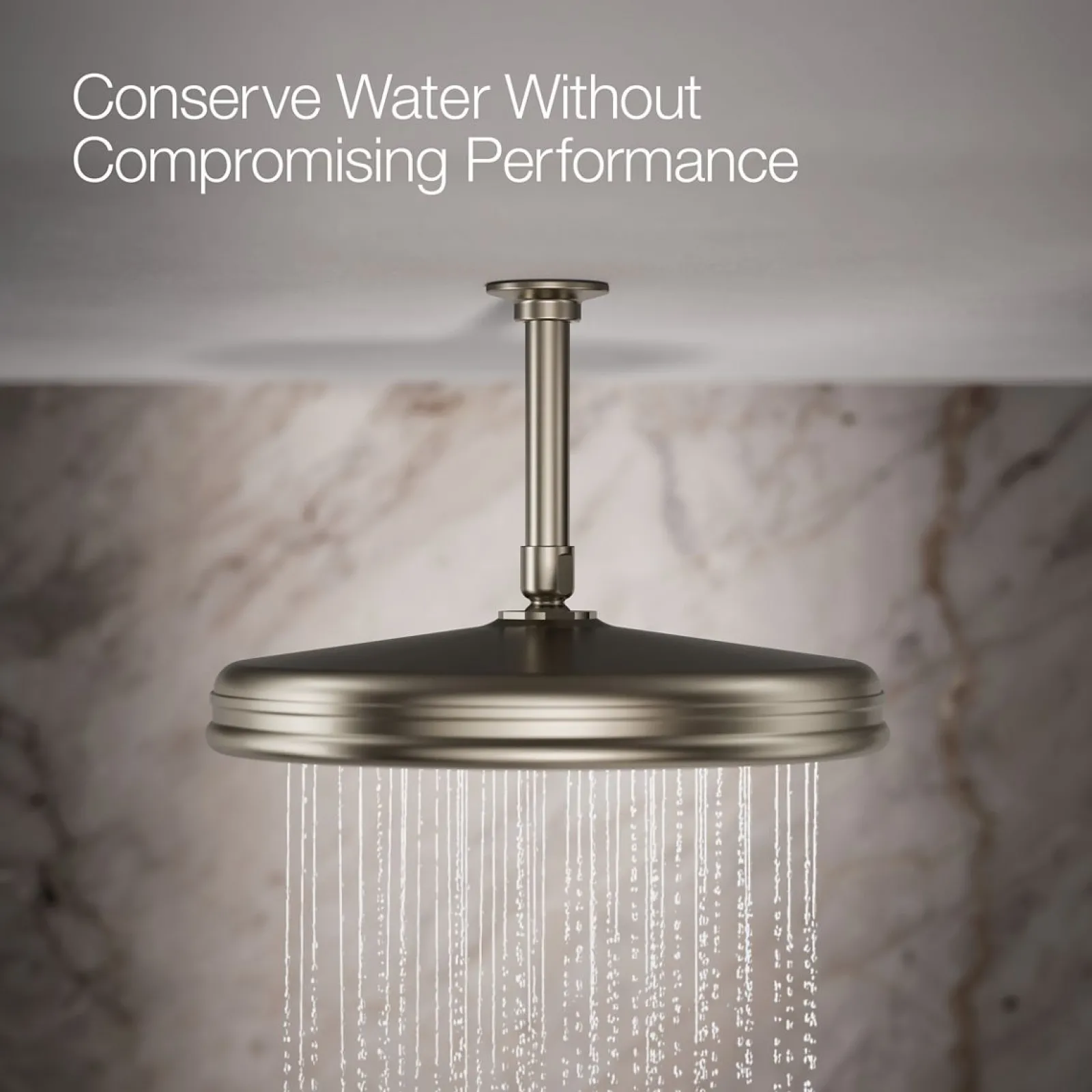 Traditional 12" single-function rainhead, 2.5 gpm^Kohler Online