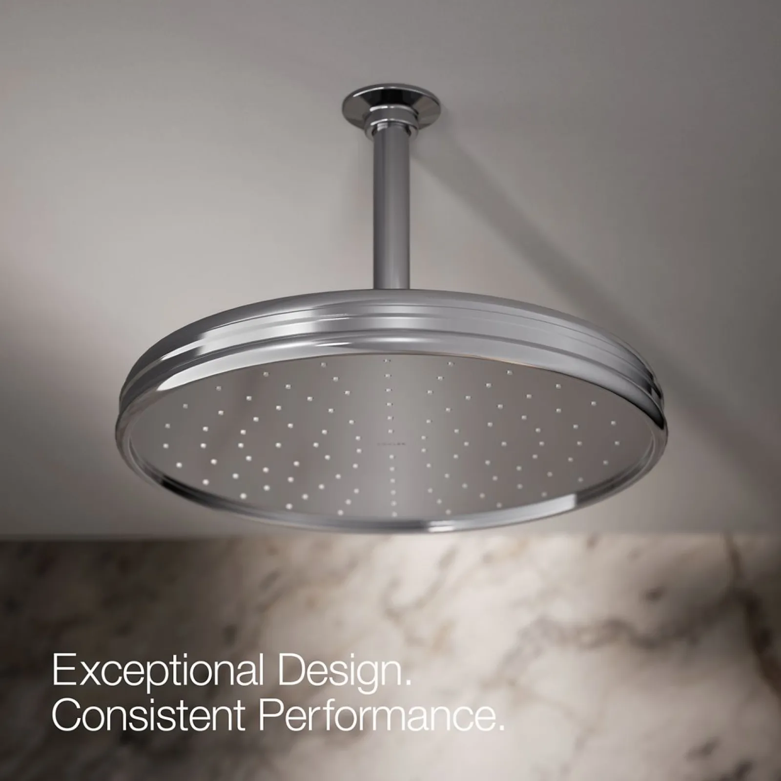 Traditional 12" single-function rainhead, 2.5 gpm^Kohler Online