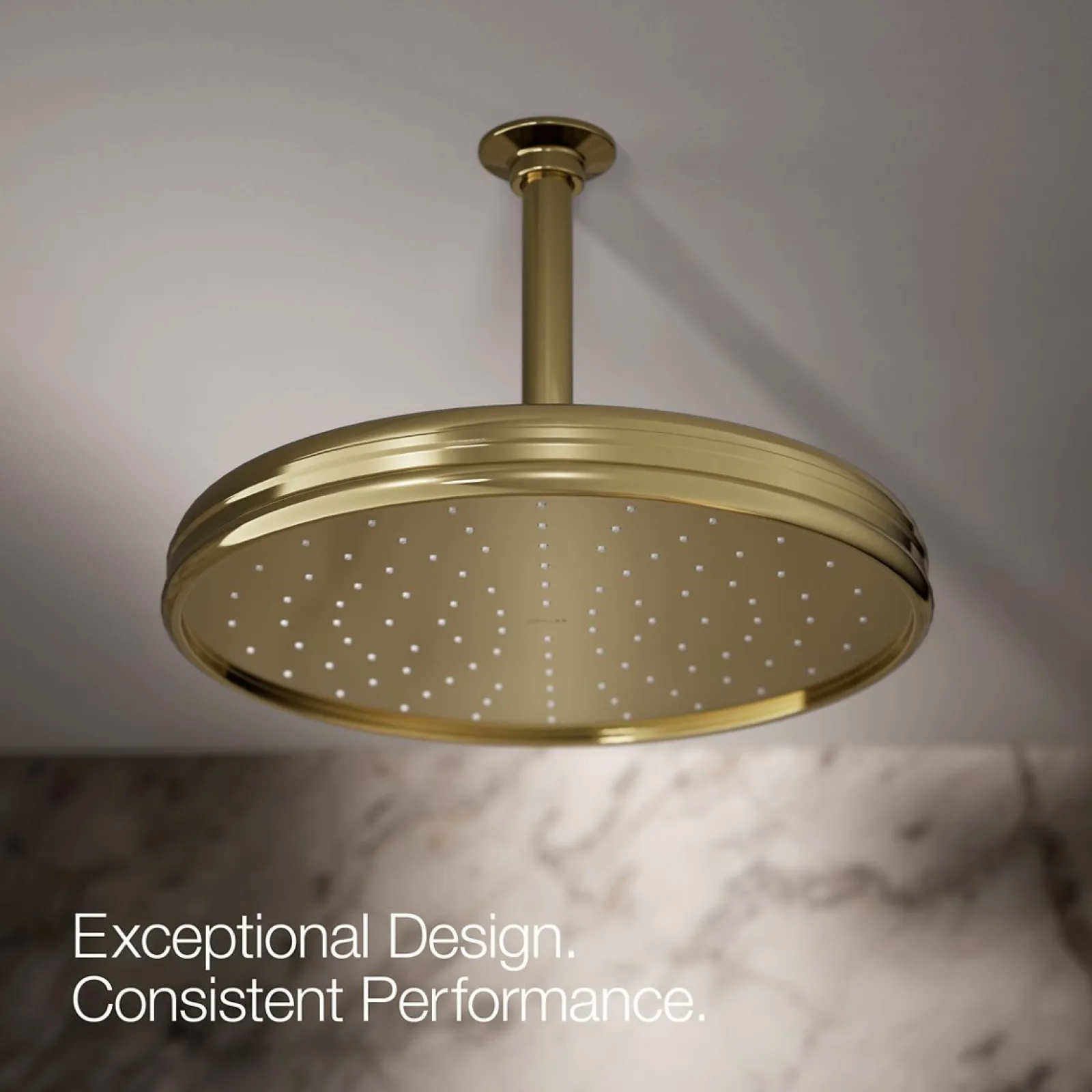 Traditional 12" single-function rainhead, 2.5 gpm^Kohler Online
