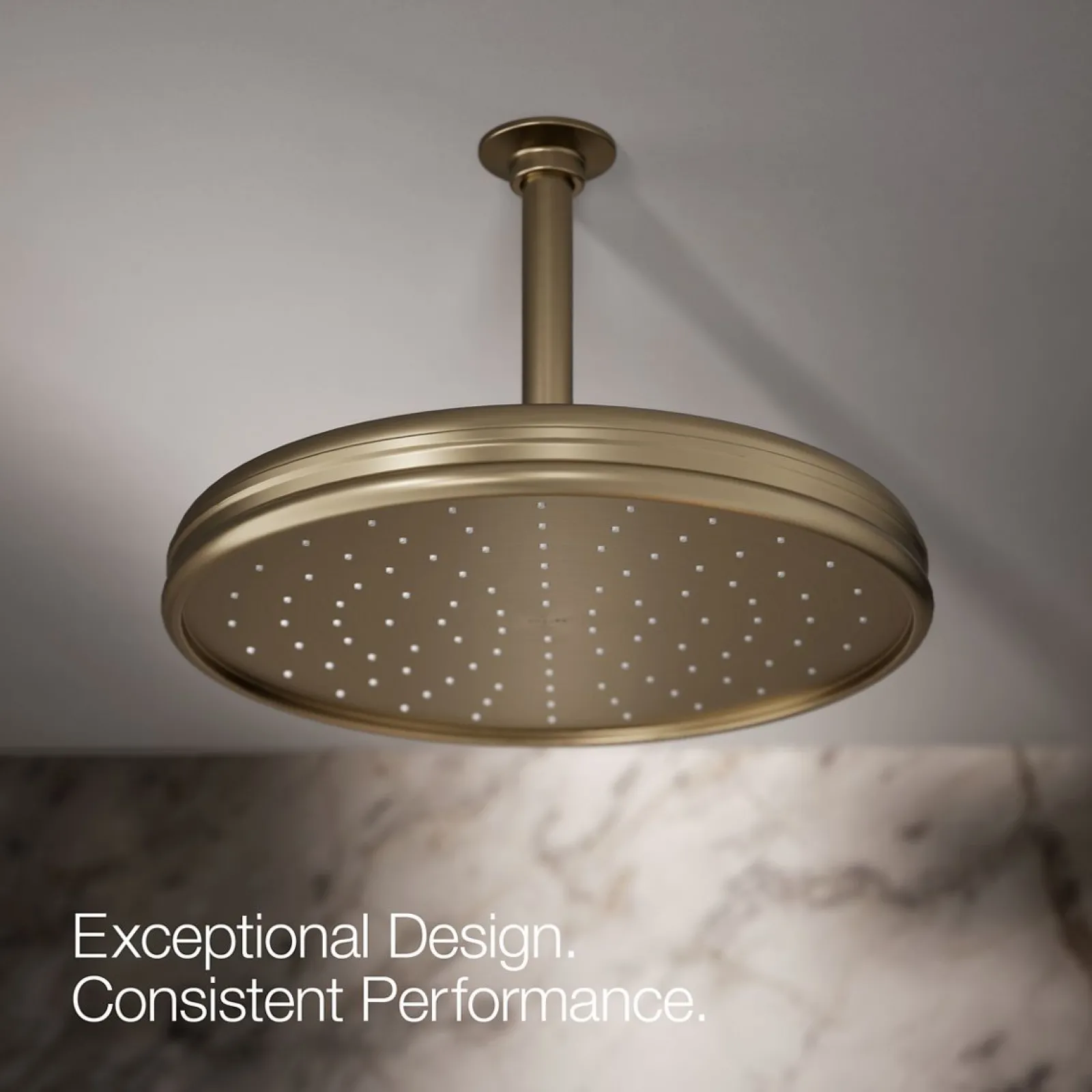 Traditional 12" single-function rainhead, 2.5 gpm^Kohler Online