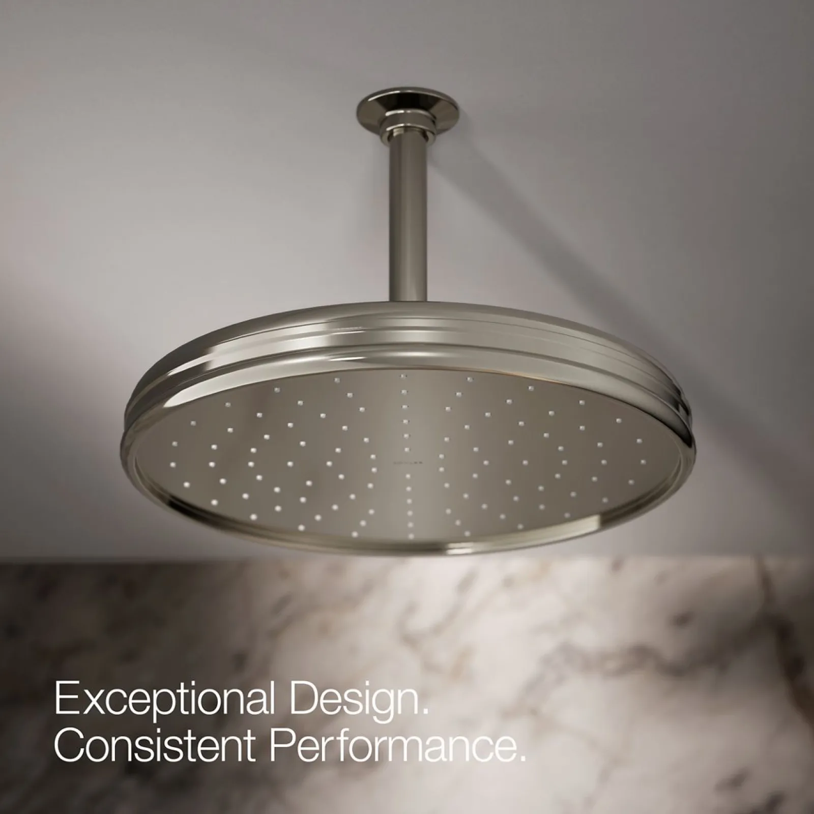 Traditional 12" single-function rainhead, 2.5 gpm^Kohler Online