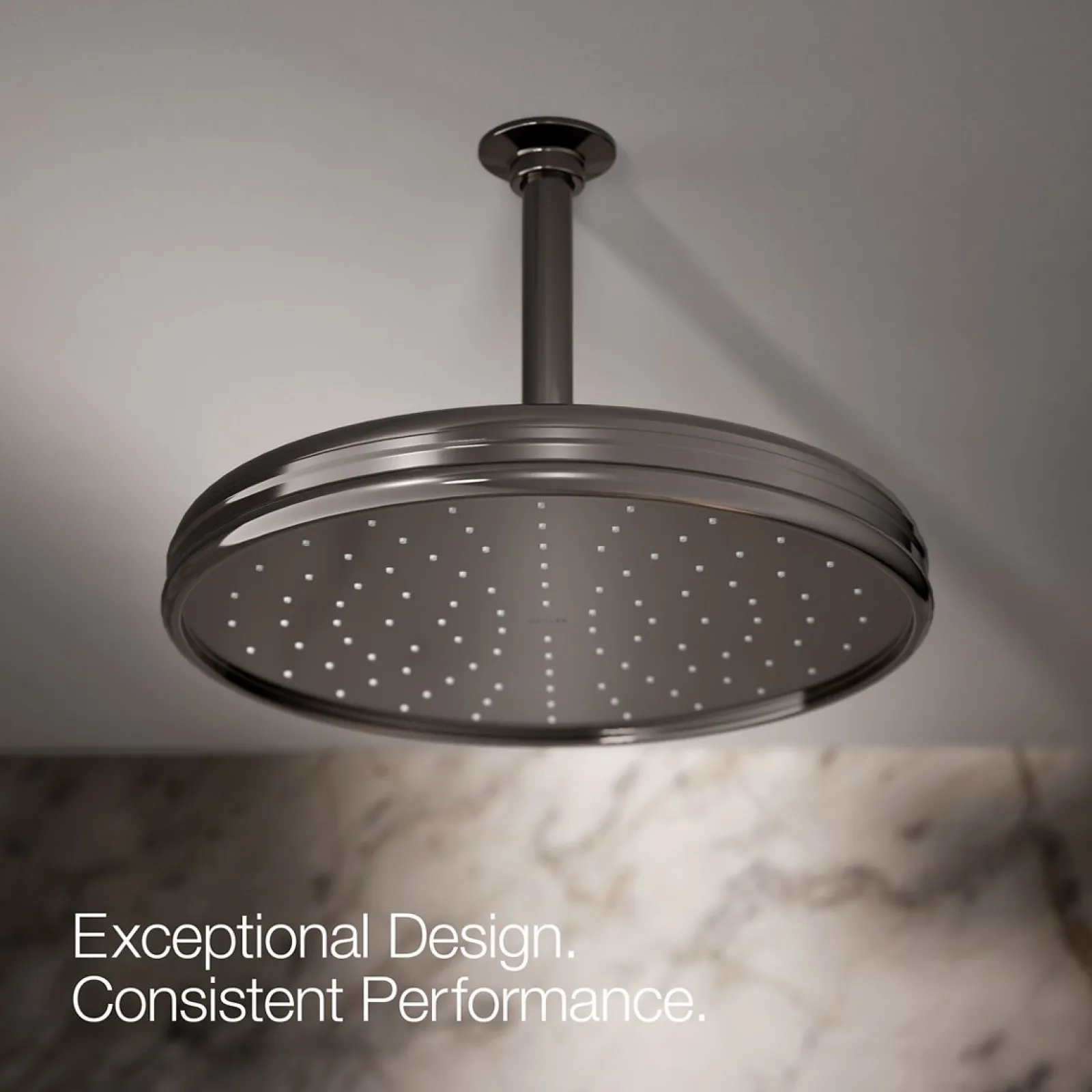 Traditional 12" single-function rainhead, 2.5 gpm^Kohler Online
