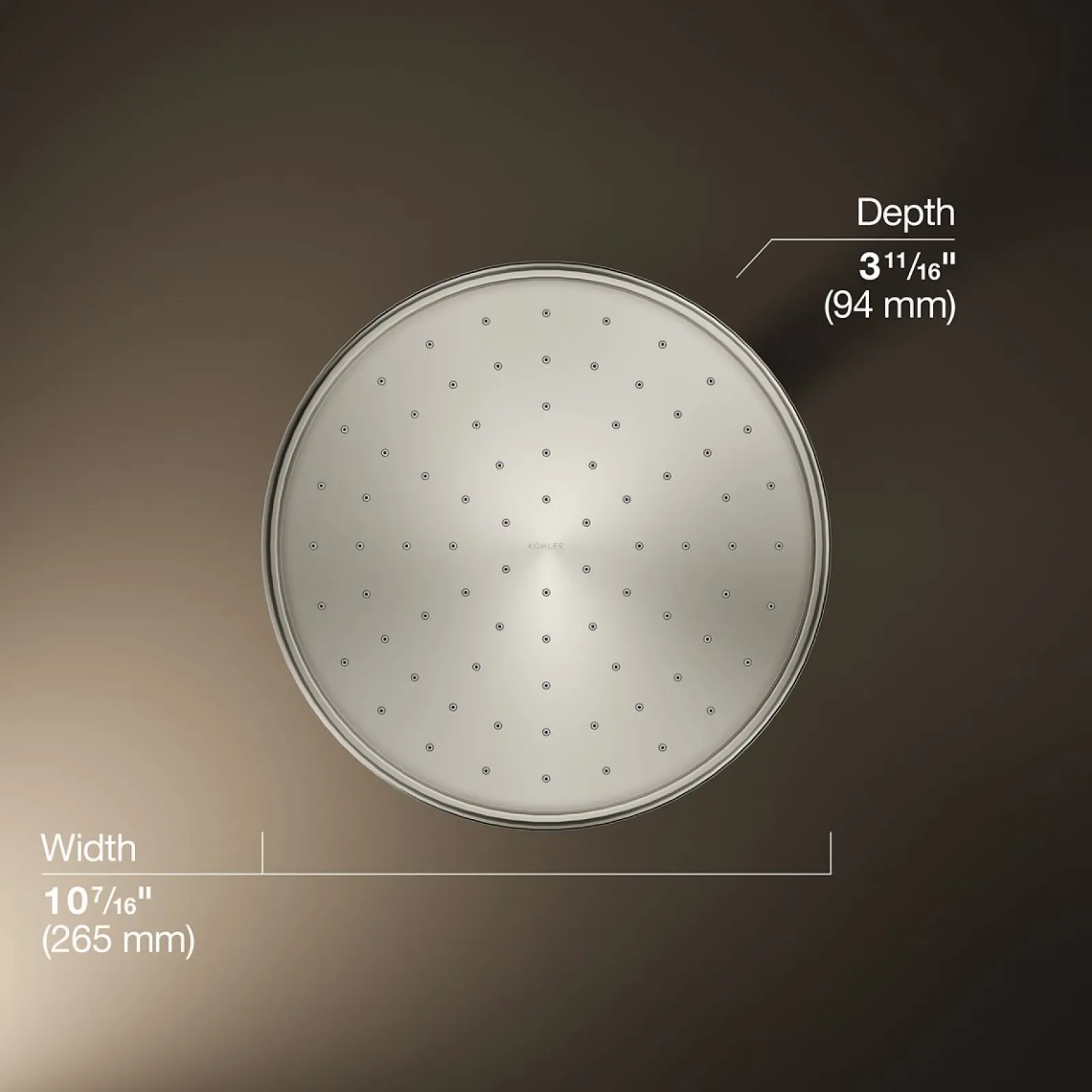 Traditional 10" single-function rainhead, 1.75 gpm^Kohler Clearance