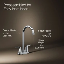 Two-handle bar sink faucet^Kohler Sale