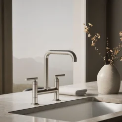 Two-hole bridge kitchen sink faucet^Kohler Discount