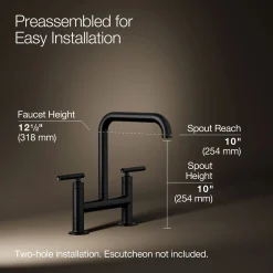 Two-hole bridge kitchen sink faucet^Kohler Discount