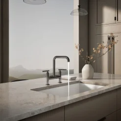 Two-hole bridge kitchen sink faucet^Kohler Discount