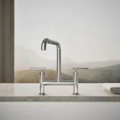 Two-hole bridge kitchen sink faucet^Kohler Discount