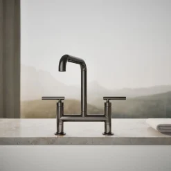 Two-hole bridge kitchen sink faucet^Kohler Discount