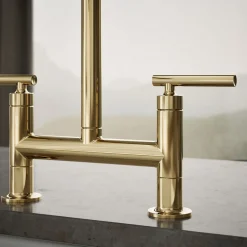 Two-hole bridge kitchen sink faucet^Kohler Discount